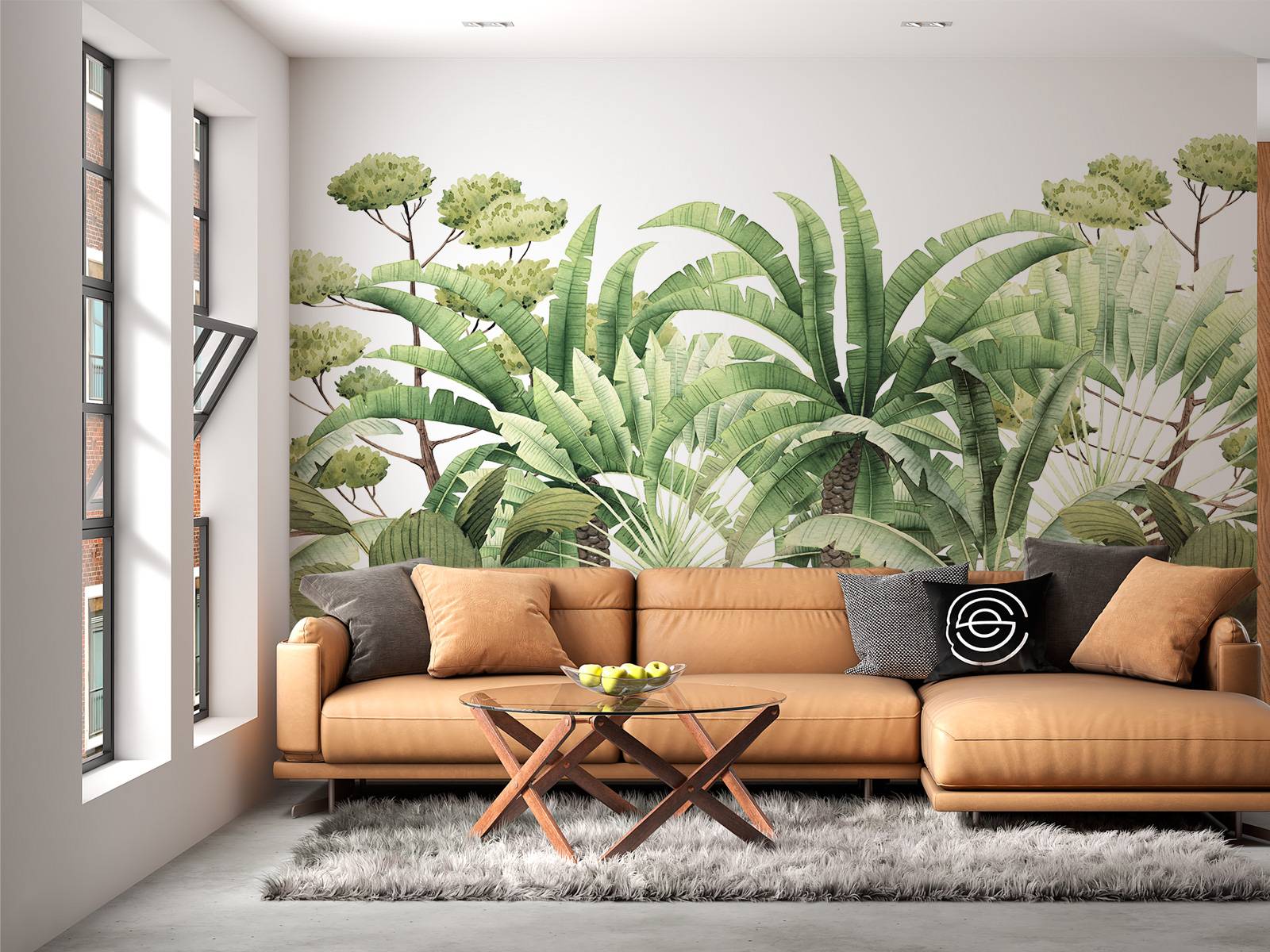 Painted palm trees
