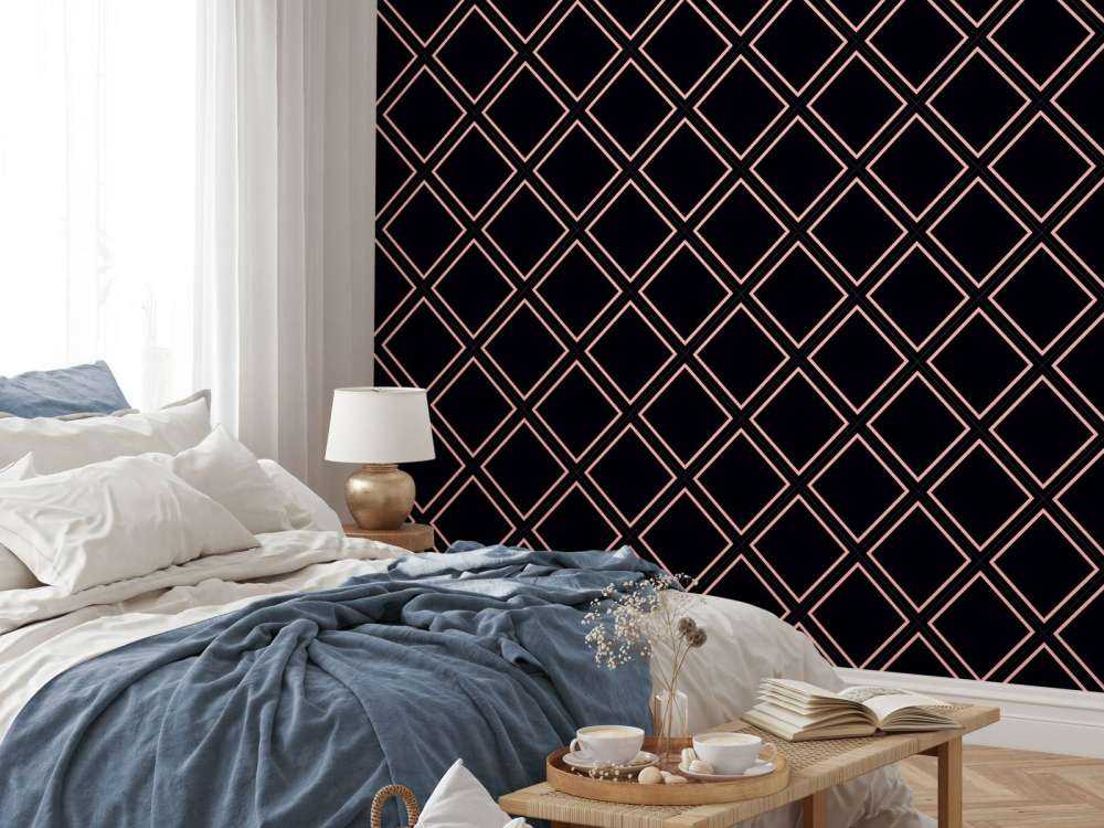 Geometric squares, black