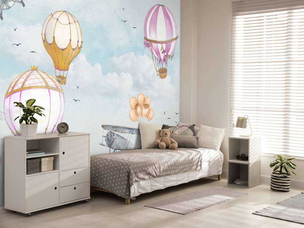 Hot air balloons pink