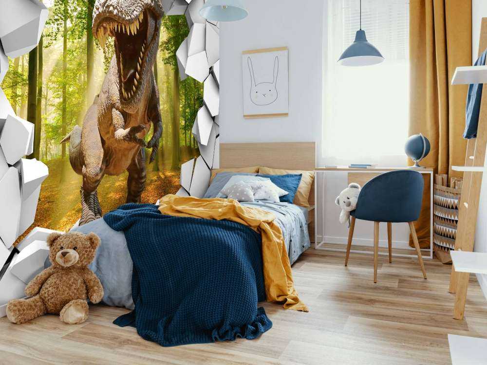Dino in a wall