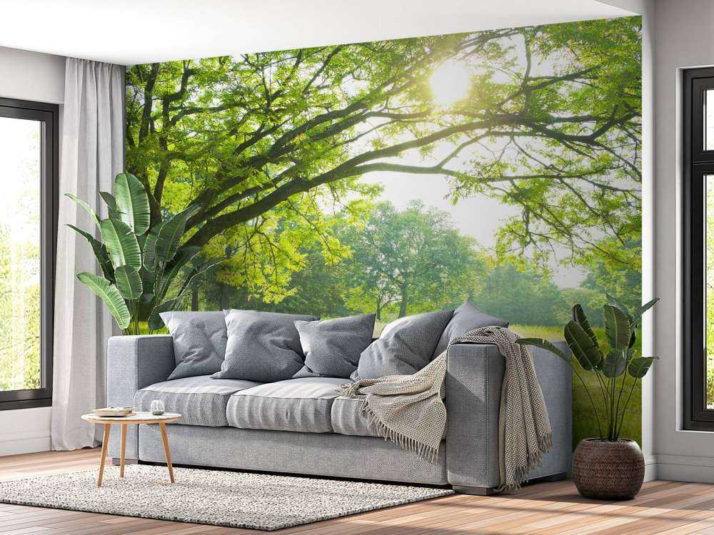 Beautiful tree with green grass