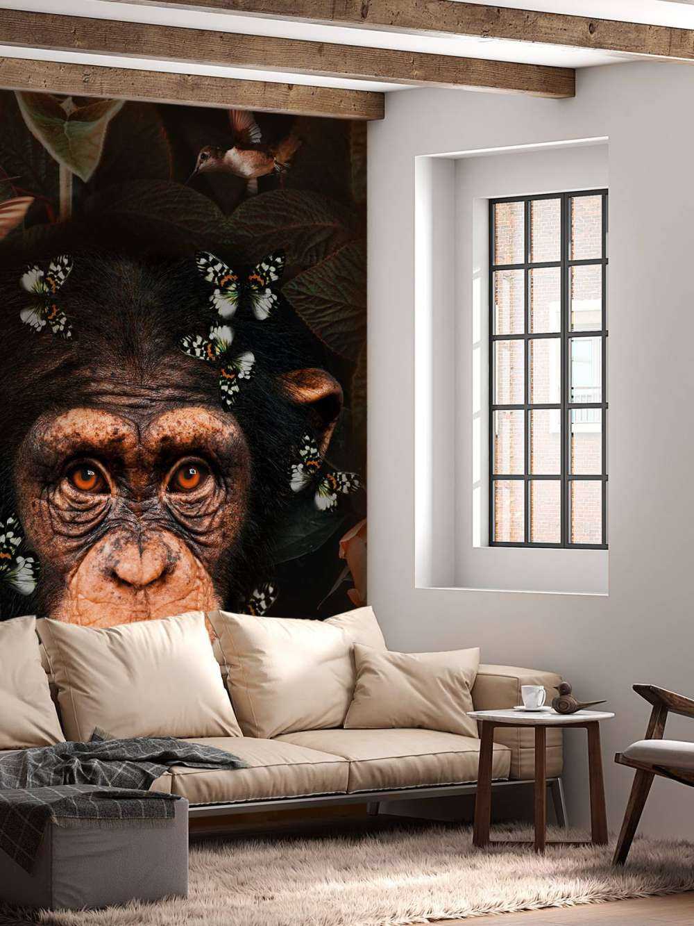 Tropical Chimpanzee Portrait