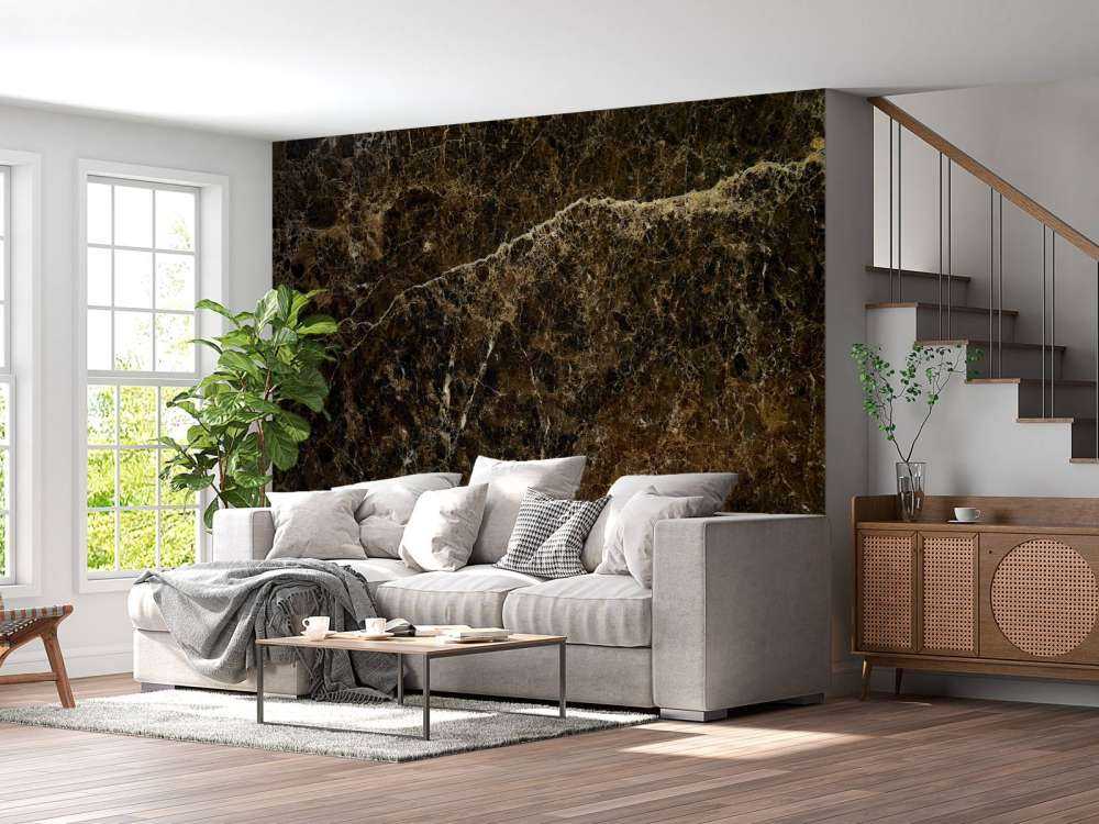 Marble with gold structure