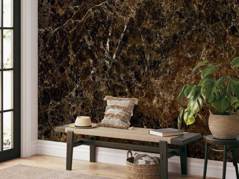 Marble with gold structure