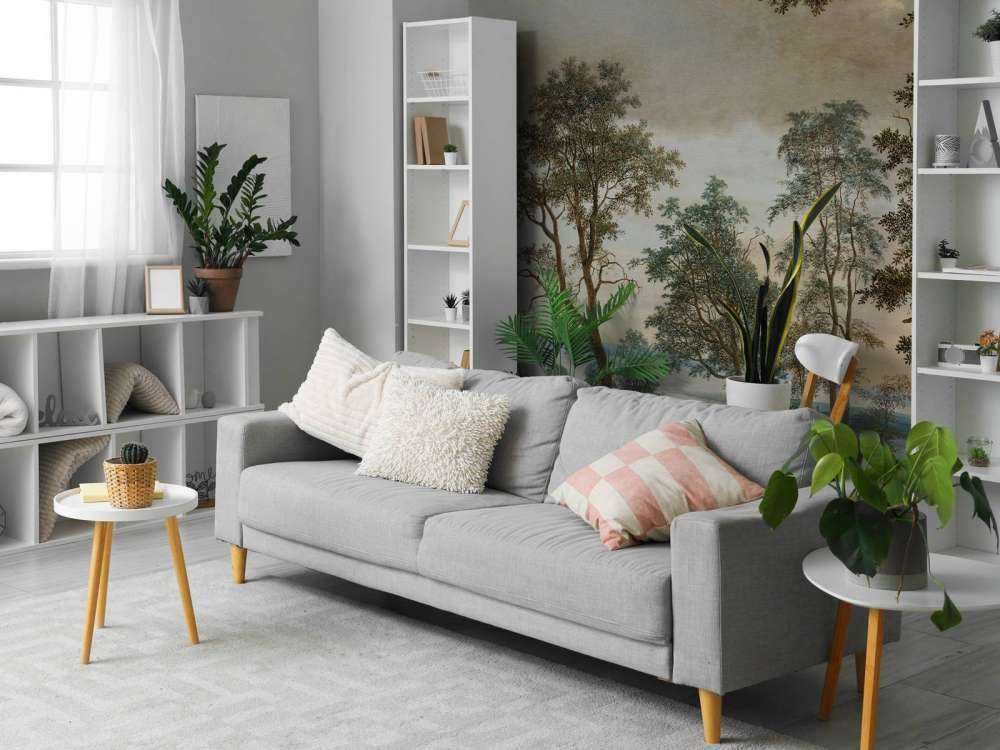 River landscape seen through trees