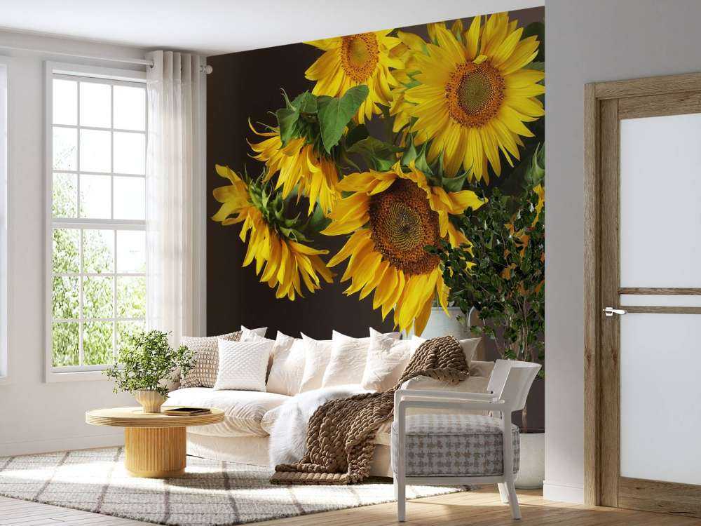Sunflowers and berries