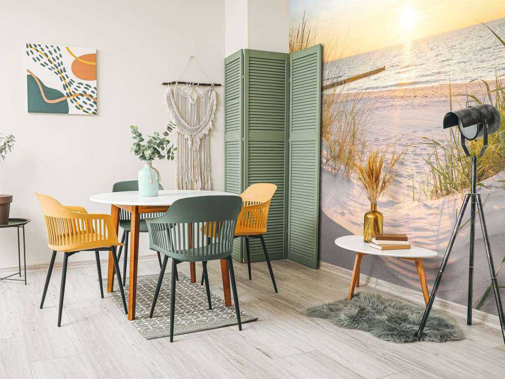 Dune beach with sunset