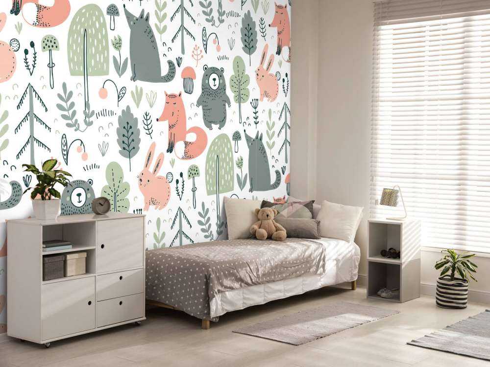 Coloured forest animals