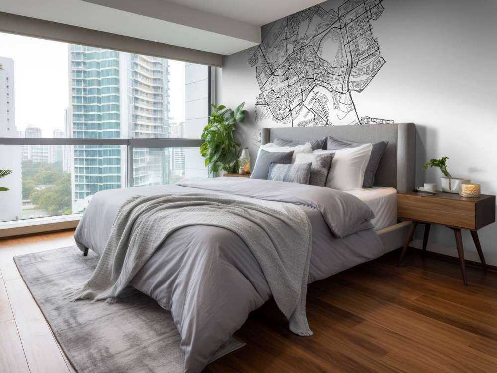 Map of Rotterdam, white