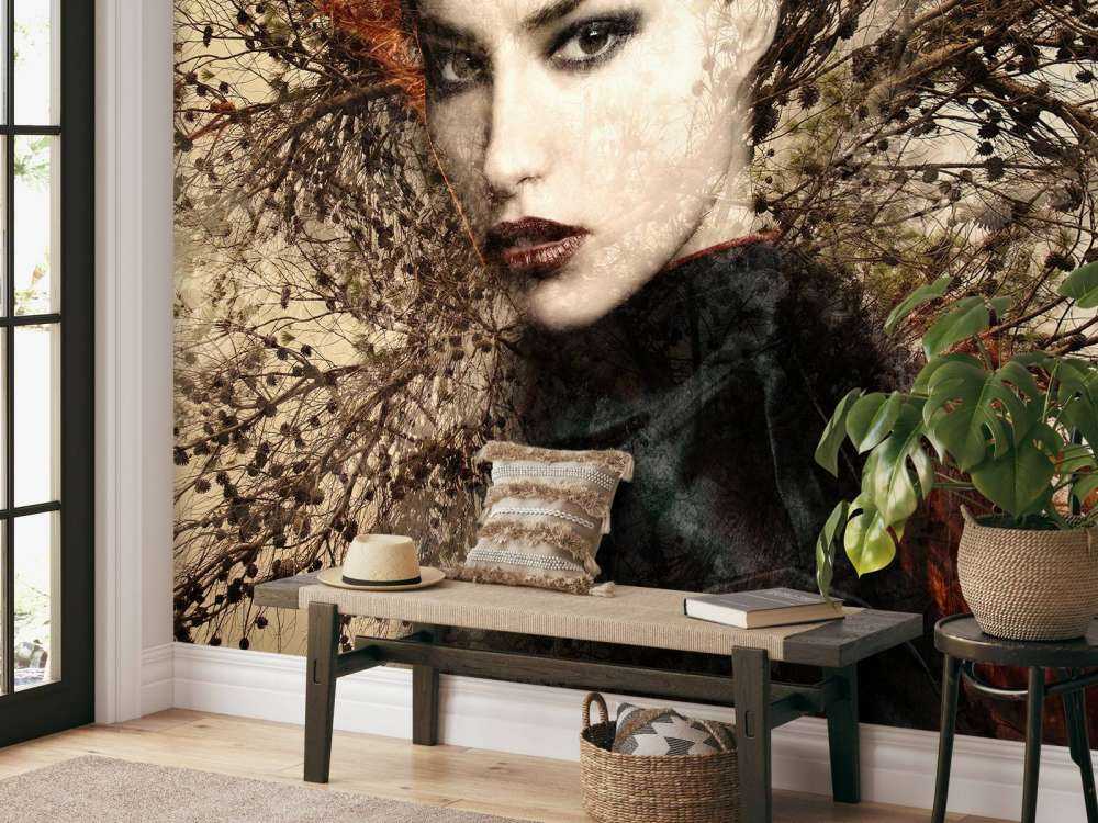 Woman and graceful branches