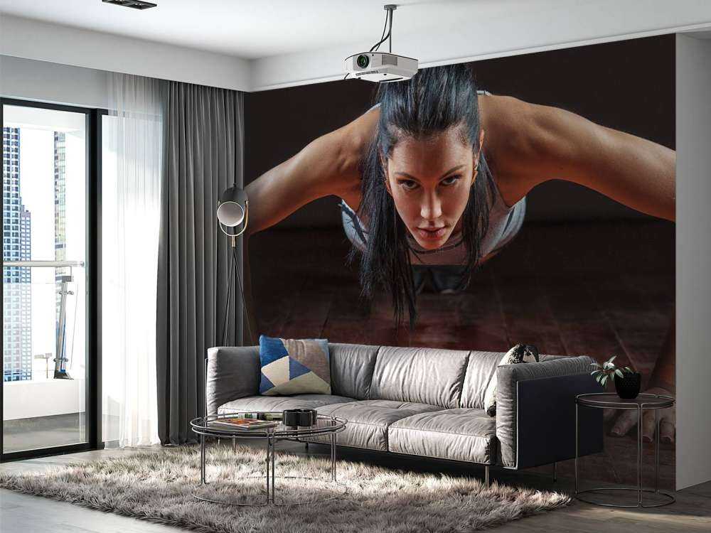 Woman doing push-ups