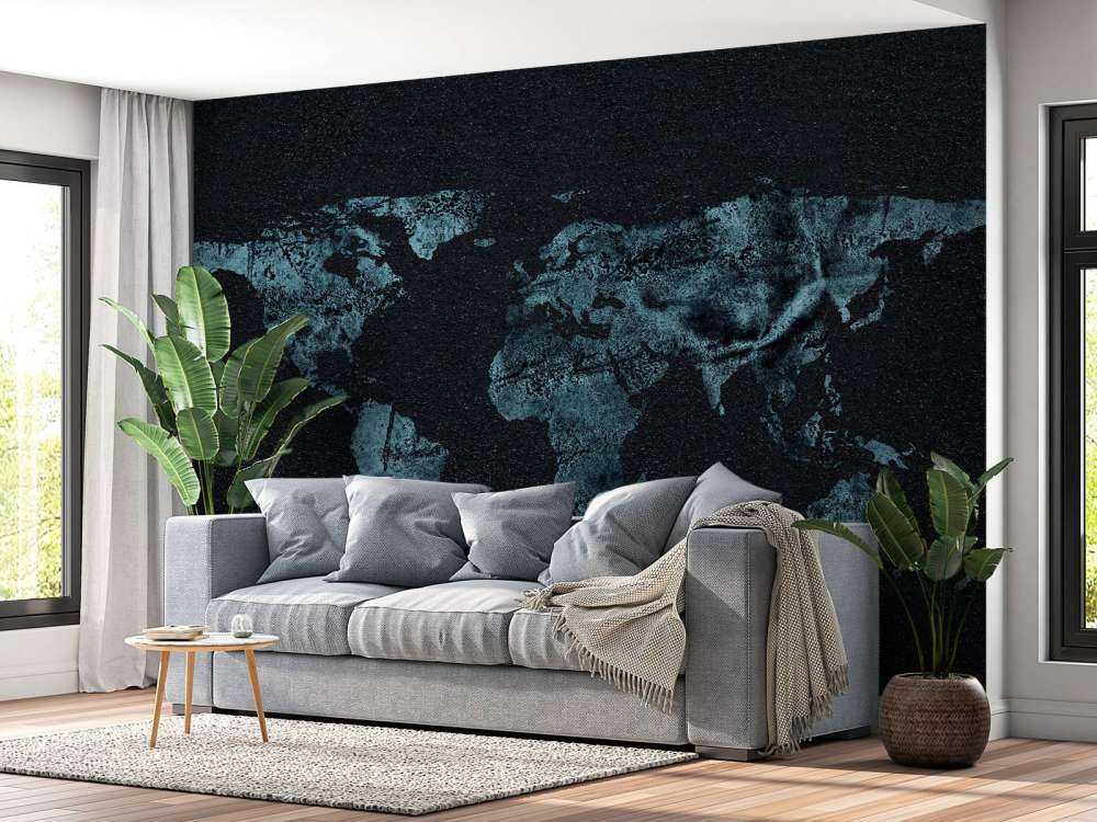 Blue world map