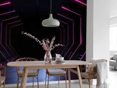 Luminous 3D hallway