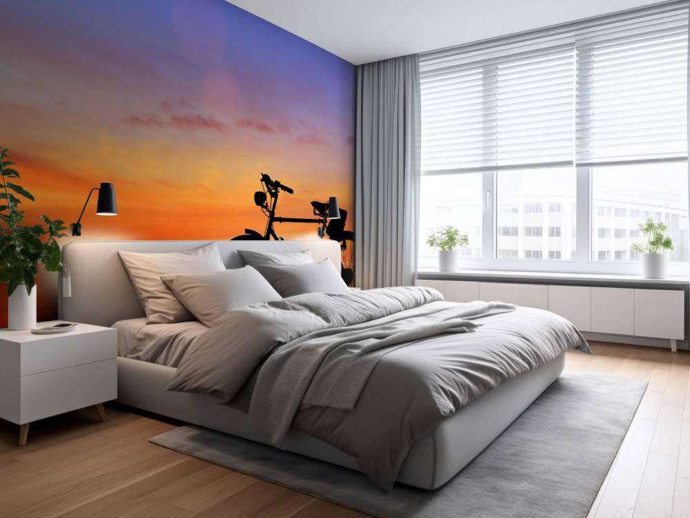 Vintage bike at sunset