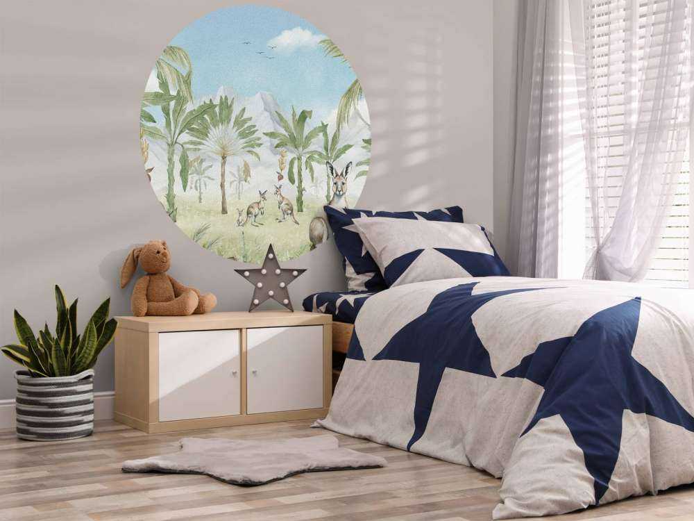 Kangaroo landscape in colour