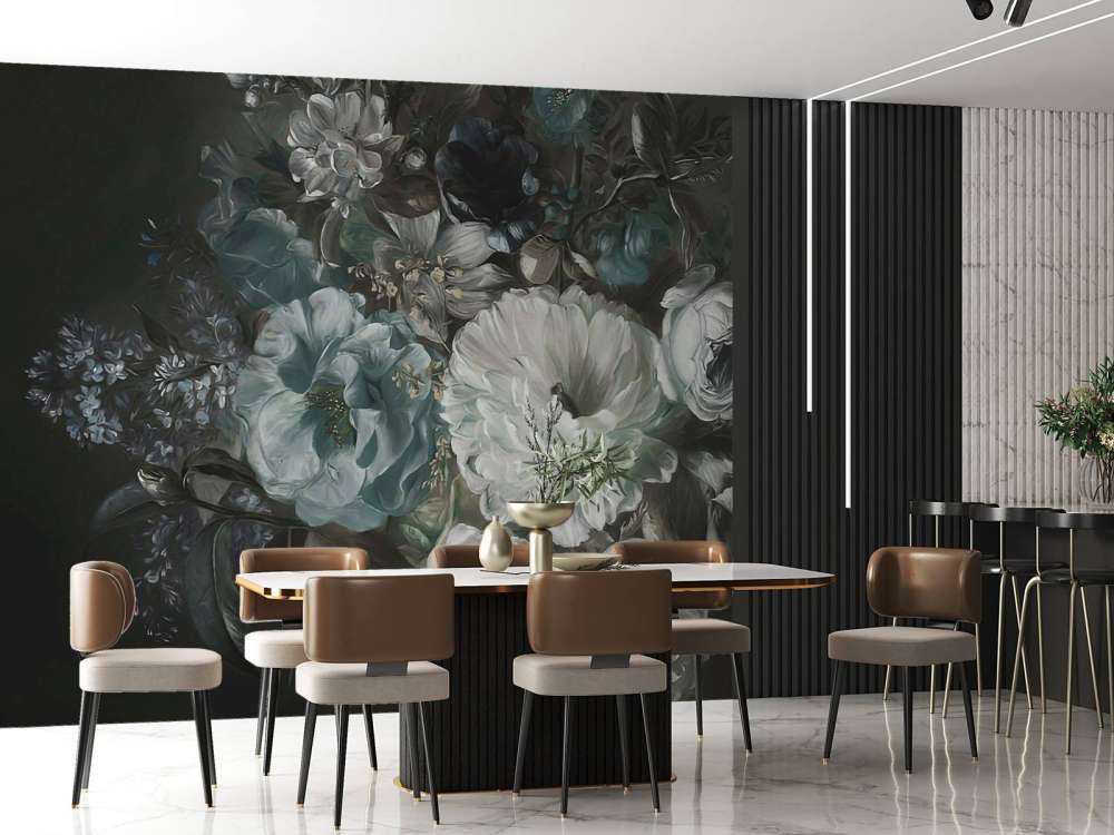 Bouquet with lilac blue