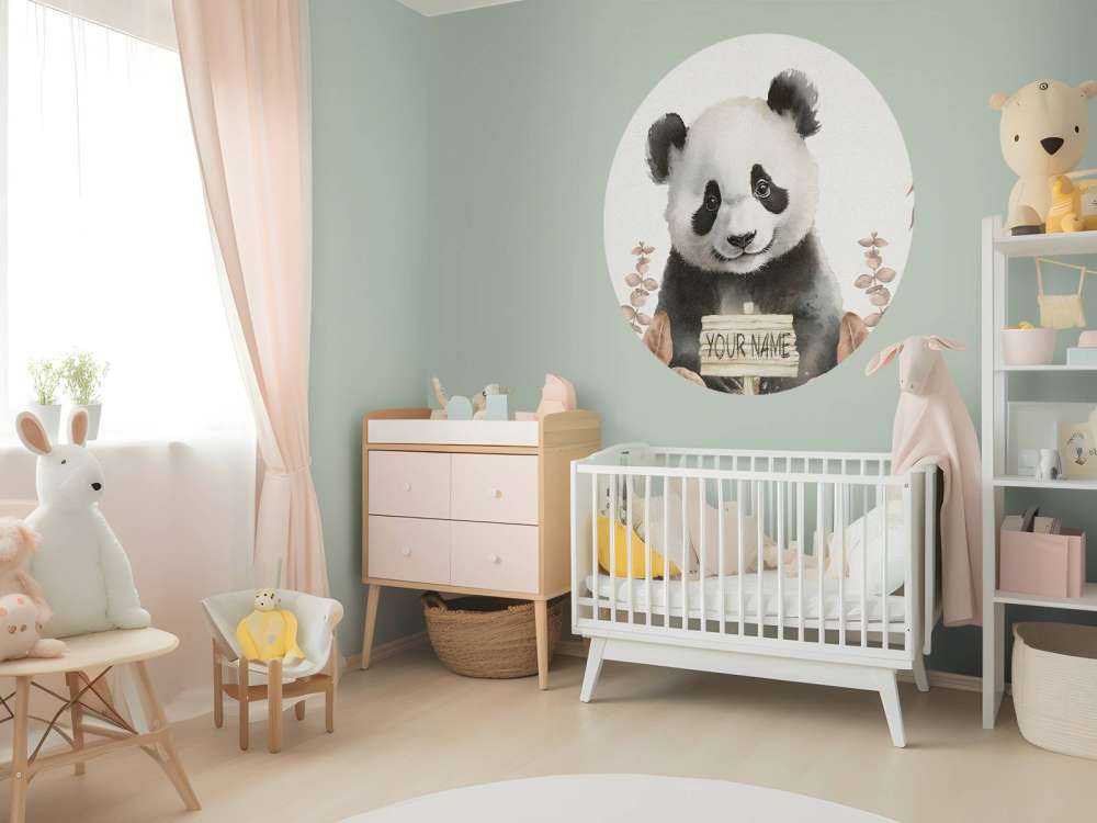 Baby panda in the jungle taupe