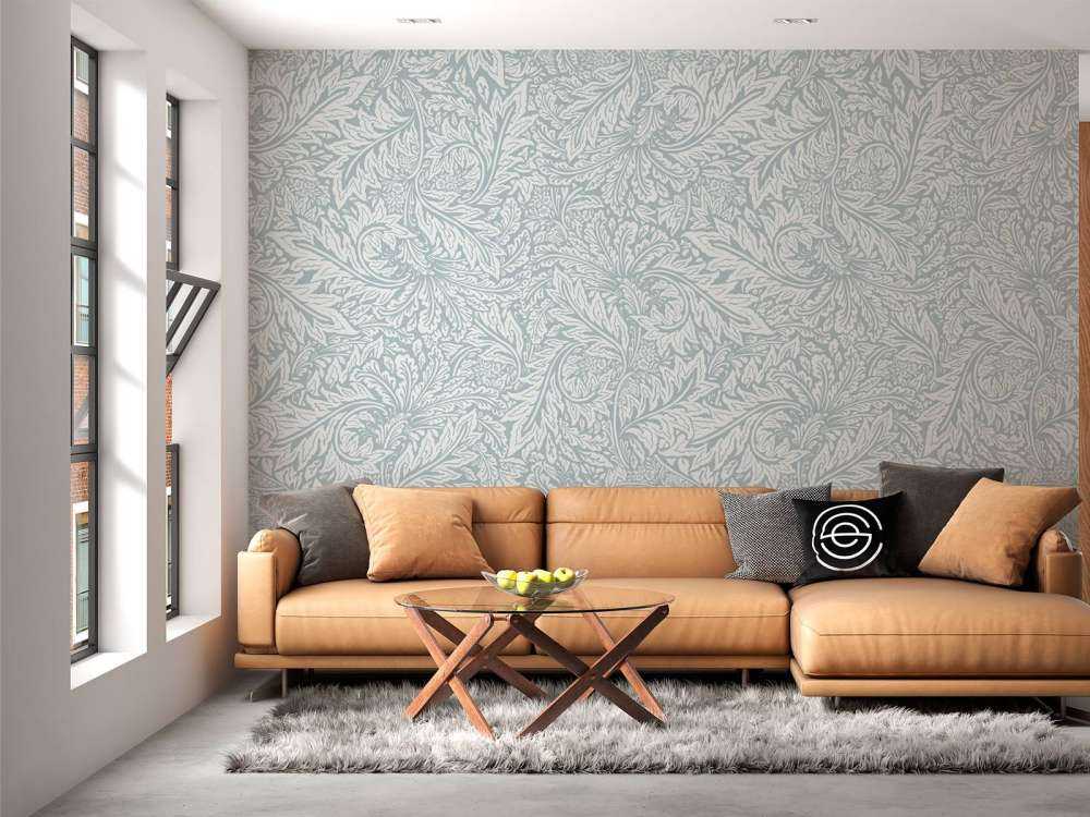 Morris Florals & Leaves - powder blue