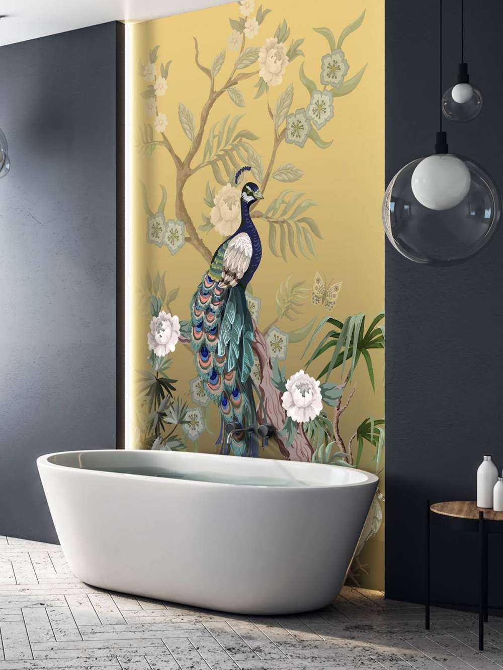 Peacocks and Peonies - Gold