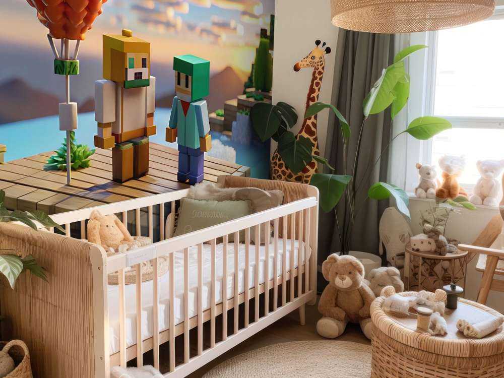 Hot air balloon in the pixel valley