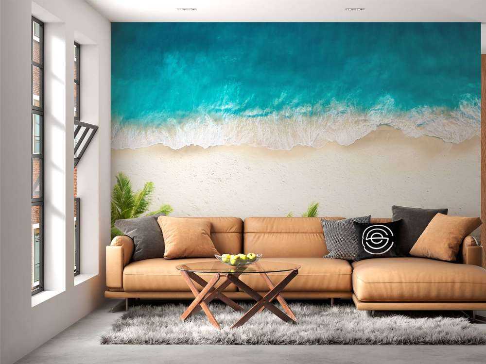 Aerial view of sandy beach