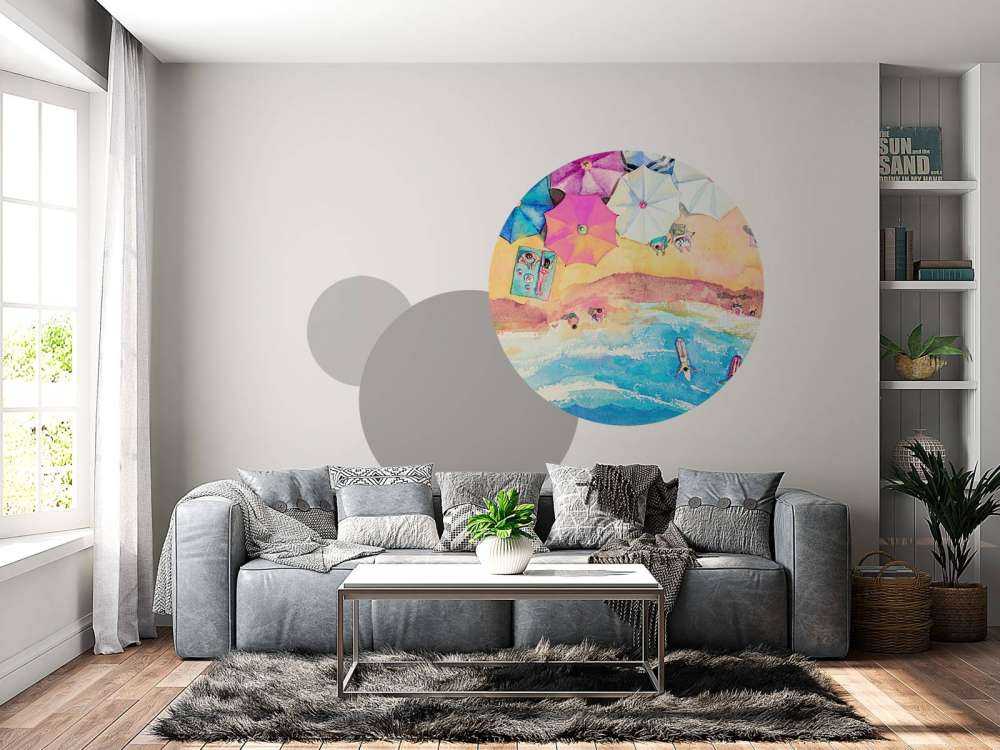 Beach with umbrellas