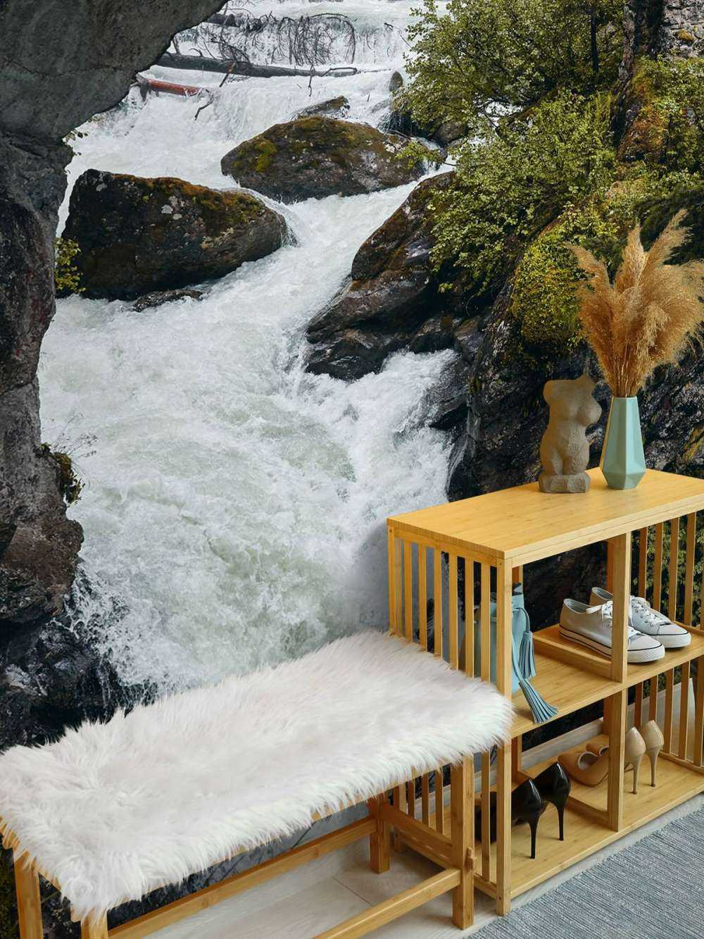 Bridge at a waterfall