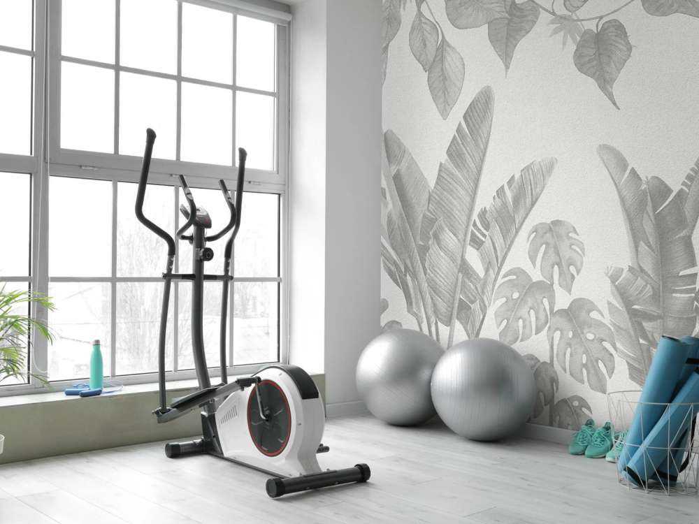 Jungle plants in grey shades