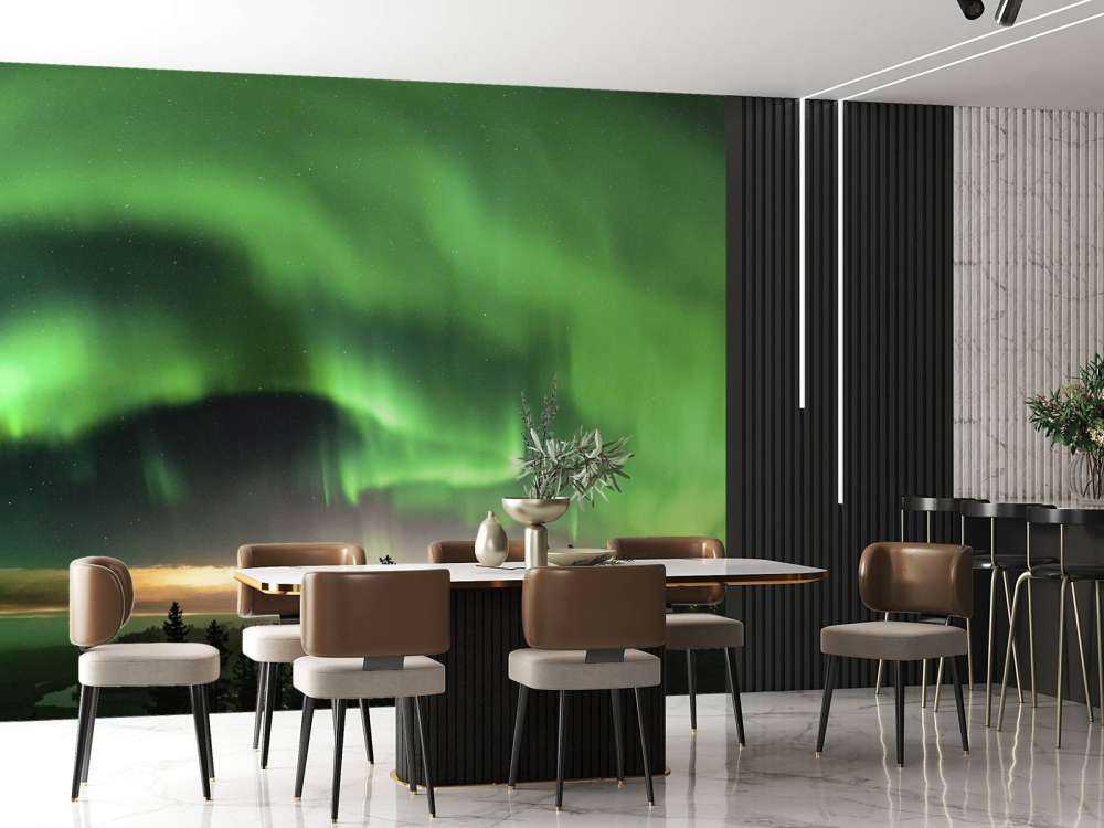 Green Aurora Borealis