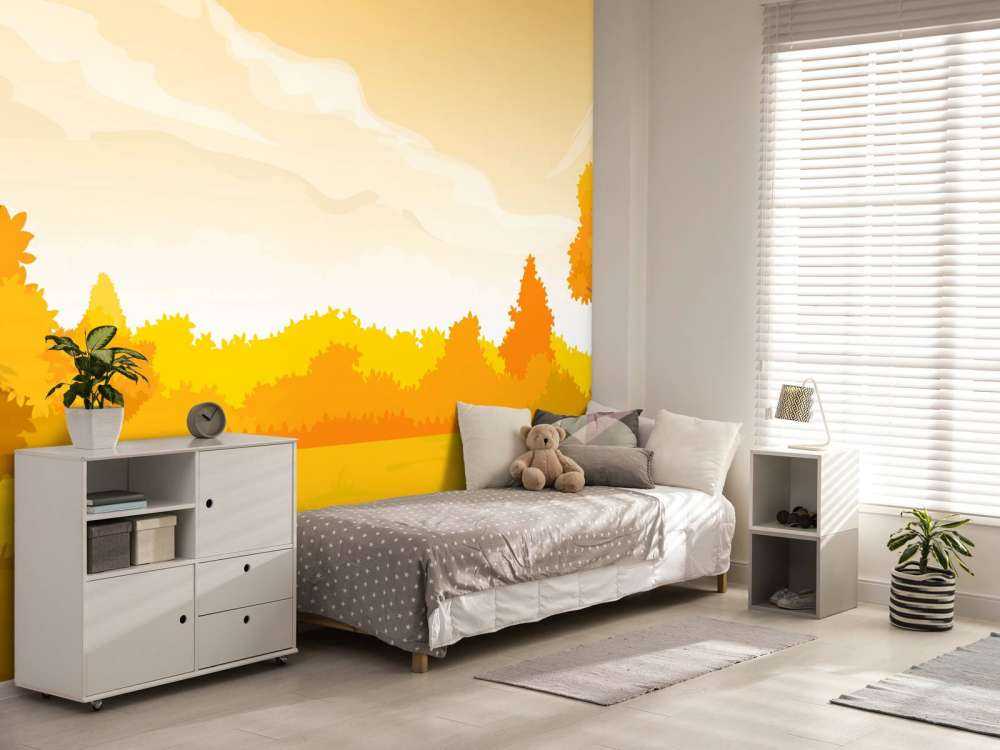 Illustration of autumn landscape