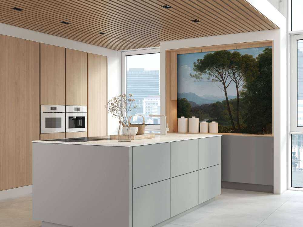 Italian landscape with pine trees