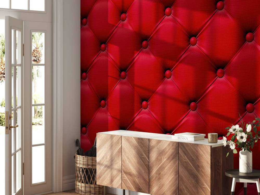 Red Chesterfield look