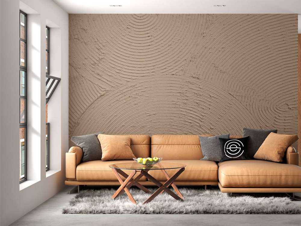 Zen circles in taupe