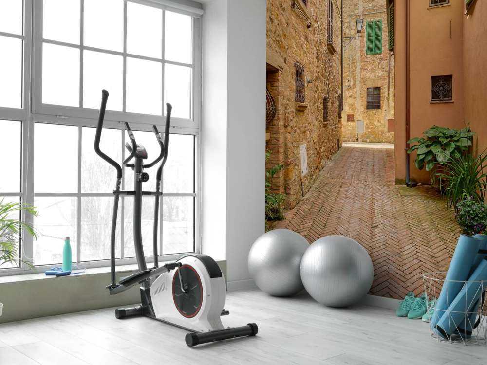 Street with plants and flowers