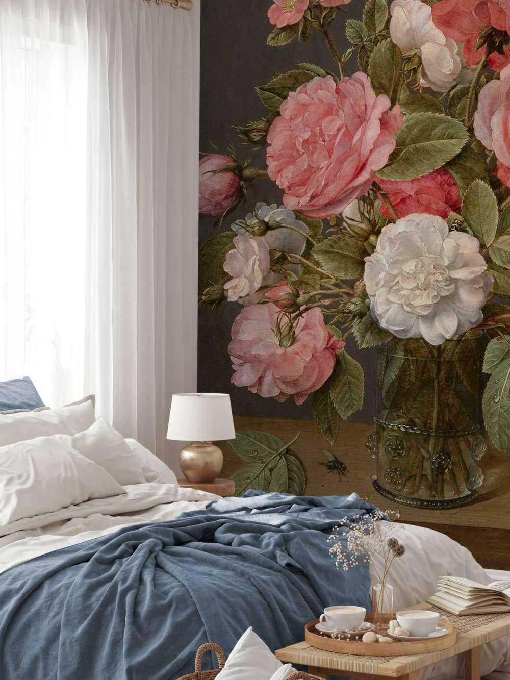 Roses in a glass vase