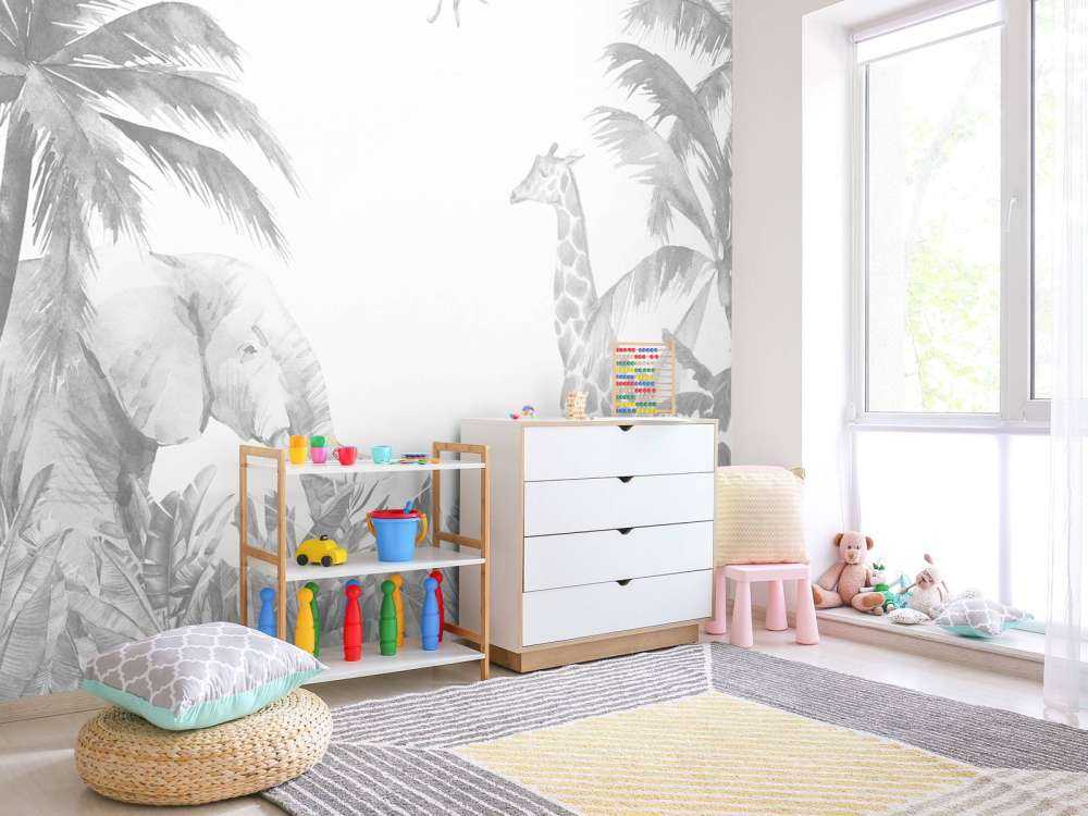 Cheerful jungle animals